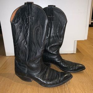 Vintage leather cowboy boots size 8
